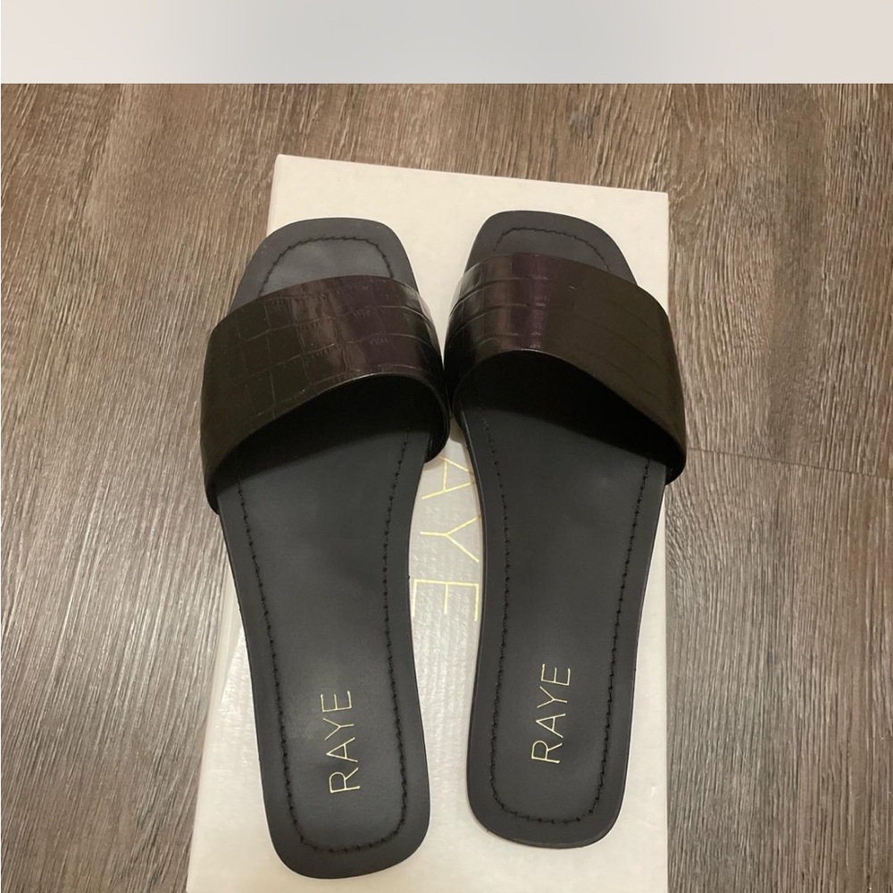 RAYE Black Houston Slide Sandals REVOLVE